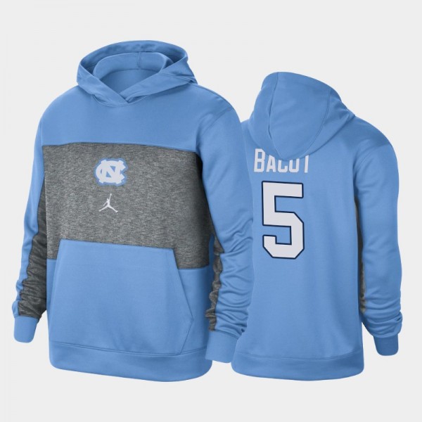 college Basketball North Carolina Tar Heels Armando Bacot #5 Spotlight Performance Pullover Blue Hoodie