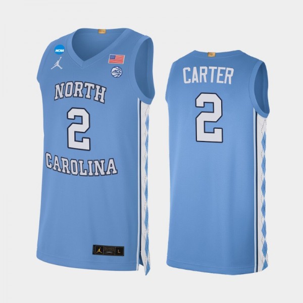 North Carolina Tar Heels College Basketball 2022 March Madness #2 Caleb Love Blue Alumni Limited Jersey