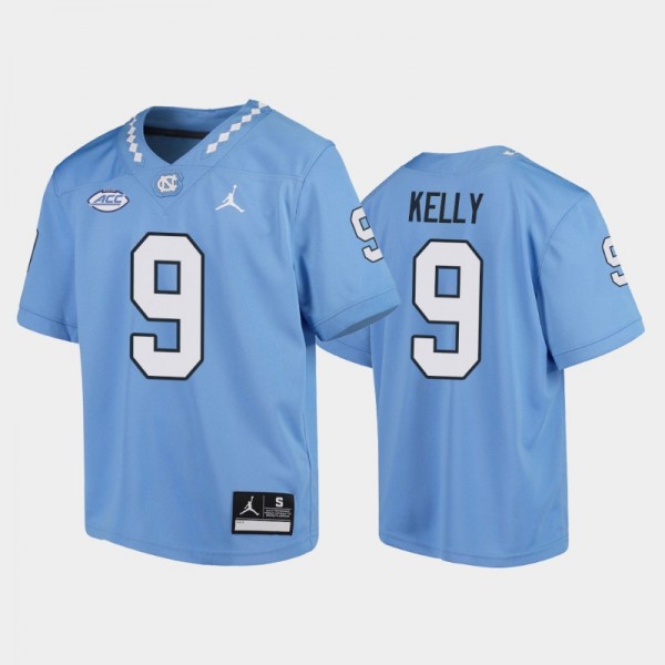 Youth North Carolina Tar Heels College Football #9 Cam'Ron Kelly Blue Team Replica Jersey