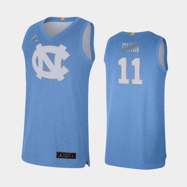 North Carolina Tar Heels College Basketball #11 D'Marco Dunn Blue Rivalry Limited 100th Anniversary Jersey