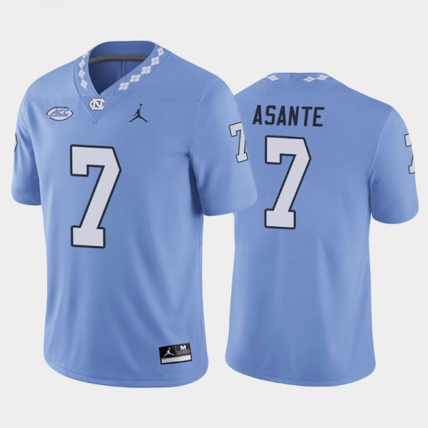 North Carolina Tar Heels College Football #7 Eugene Asante Blue Game Replica Jersey