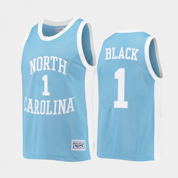 UNC Tar Heels College Basketball #1 Leaky Black Blue Commemorative Classic Jersey