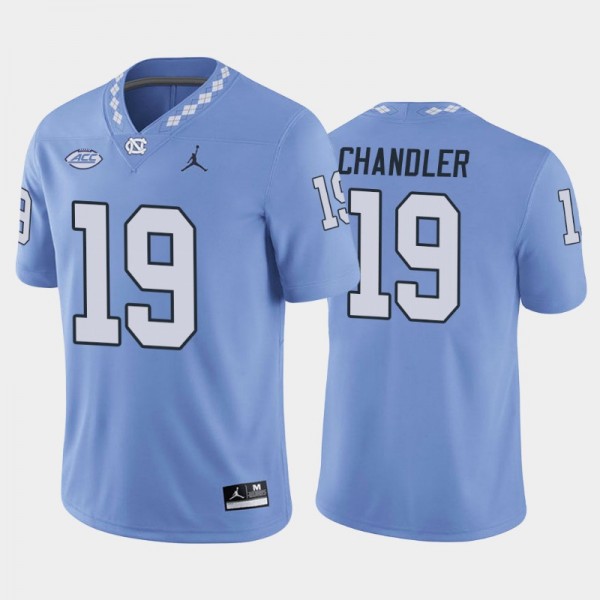 North Carolina Tar Heels College Football #19 Ty Chandler Blue Game Replica Jersey