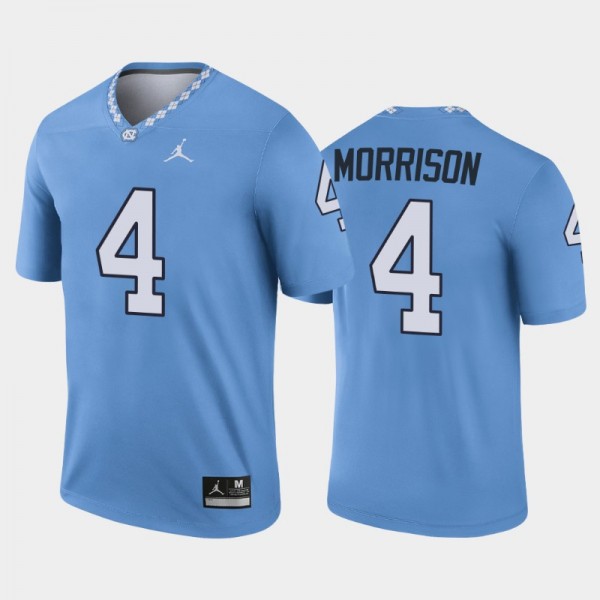 North Carolina Tar Heels College Football #4 Trey Morrison Carolina Blue Legend Jersey