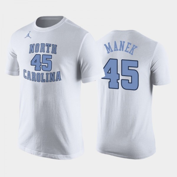 North Carolina Tar Heels College Basketball Brady Manek #45 Replica Future Star White T-Shirt