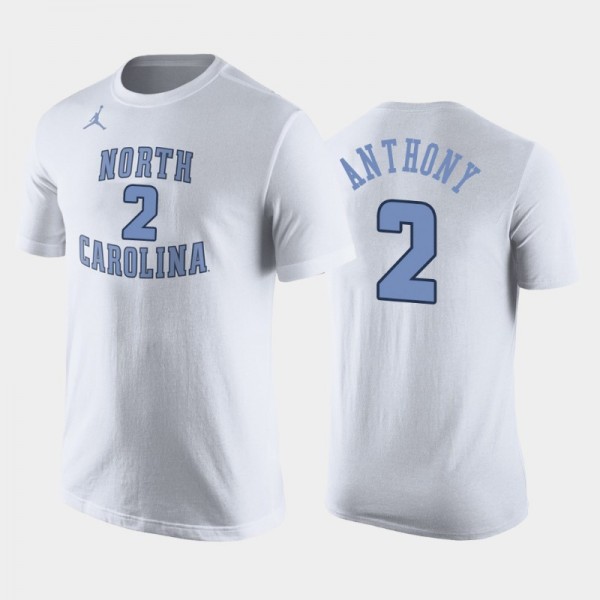North Carolina Tar Heels College Basketball Cole Anthony #2 Replica Future Star White T-Shirt