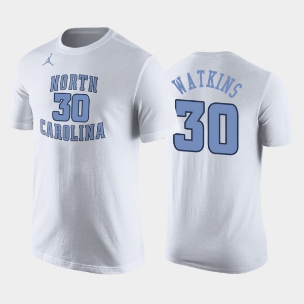 North Carolina Tar Heels College Basketball Jackson Watkins #30 Replica Future Star White T-Shirt