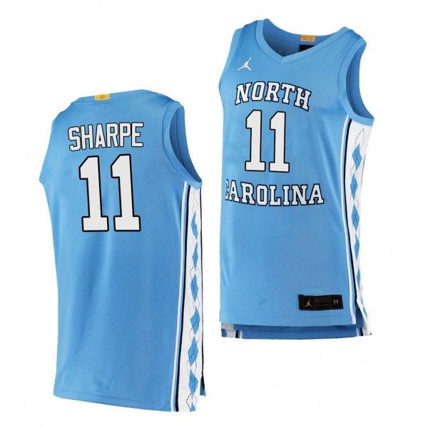 North Carolina Tar Heels Day'Ron Sharpe Blue Authentic College Basketball Jersey
