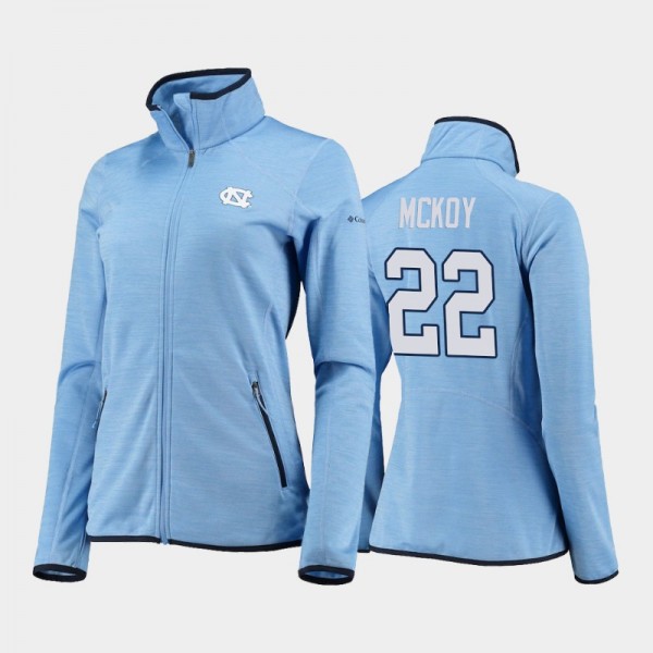 College Basketball Women's #22 North Carolina Tar Heels Justin McKoy Sapphire Trail Blue Jacket Full-Zip