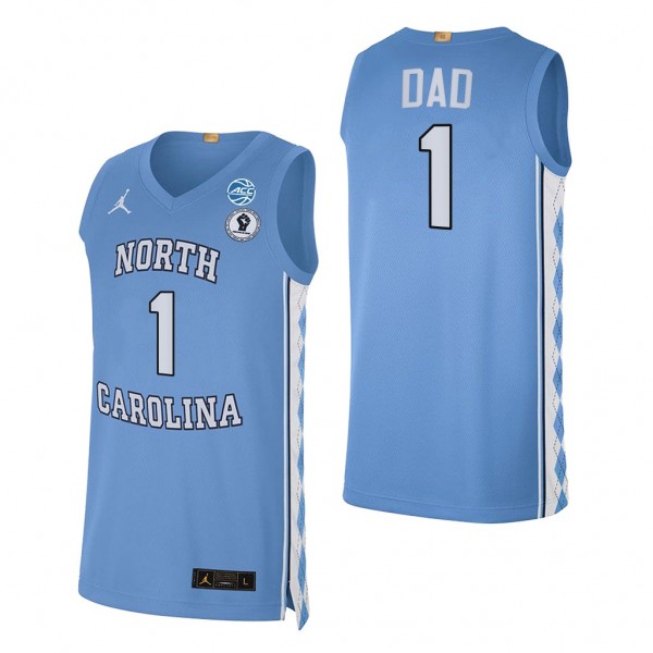 North Carolina Tar Heels Greatest Dad Blue Jersey ...