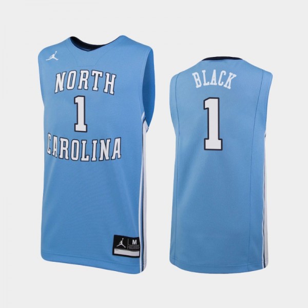 Youth UNC Tar Heels College Basketball Leaky Black #1 Blue Replica Jersey