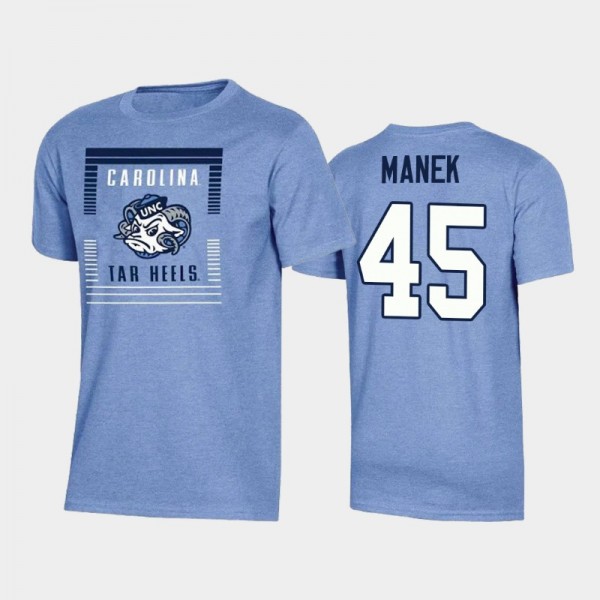 Youth North Carolina Tar Heels College Basketball Brady Manek #45 Blue Core T-Shirt