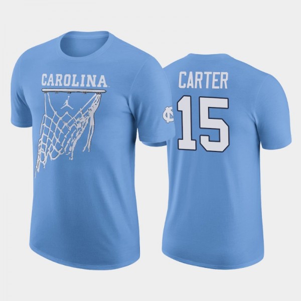 North Carolina Tar Heels College Basketball Vince Carter #15 Blue Icon T-Shirt