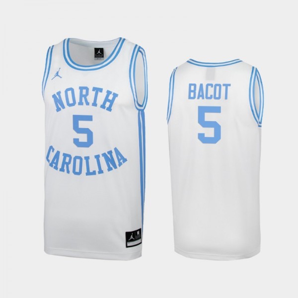 Youth UNC Tar Heels College Basketball Armando Bacot #5 White Retro Limited Jersey