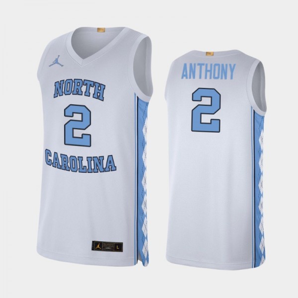 North Carolina Tar Heels Men's Basketball Cole Anthony #2 White Alumni Limited Jersey