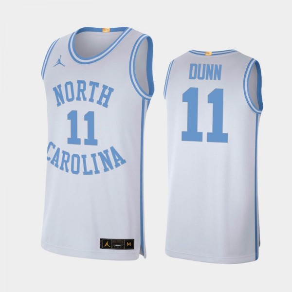 North Carolina Tar Heels Men's Basketball D'Marco Dunn #11 White Retro Limited Jersey