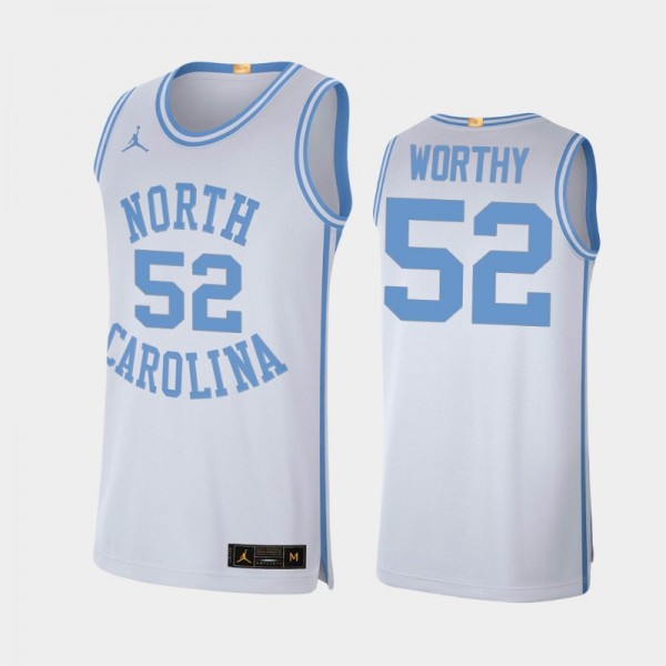 North Carolina Tar Heels Men's Basketball James Worthy #52 White Retro Limited Jersey