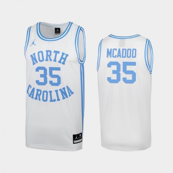 Youth UNC Tar Heels College Basketball Ryan McAdoo #35 White Retro Limited Jersey