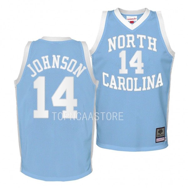 North Carolina Tar Heels Puff Johnson Throwback 2022-23 NCAA Basketball Jersey Youth Blue