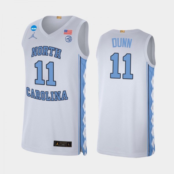 North Carolina Tar Heels College Basketball #11 D'Marco Dunn White Alumni Limited 2022 March Madness Jersey