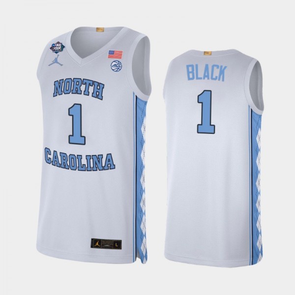 North Carolina Tar Heels college Basketball #1 Leaky Black White Alumni Limited 2022 March Madness Final Four Jersey