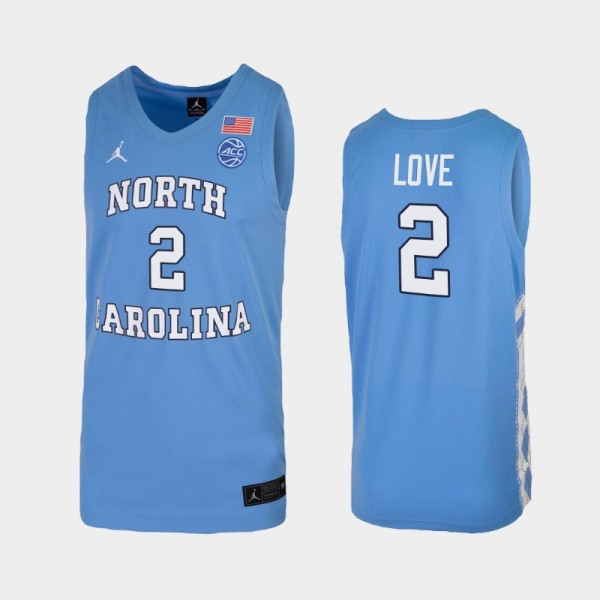 Women's Basketball UNC Tar Heels Caleb Love #2 Blue Replica Jersey