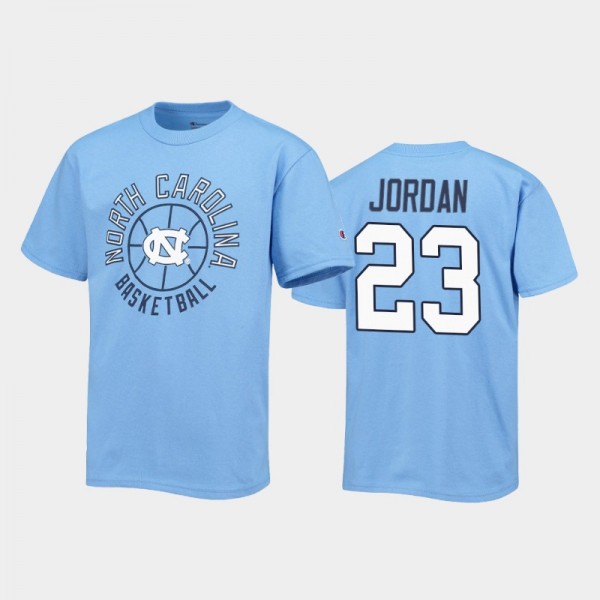 Youth North Carolina Tar Heels Michael Jordan #23 Basketball Blue T-Shirt