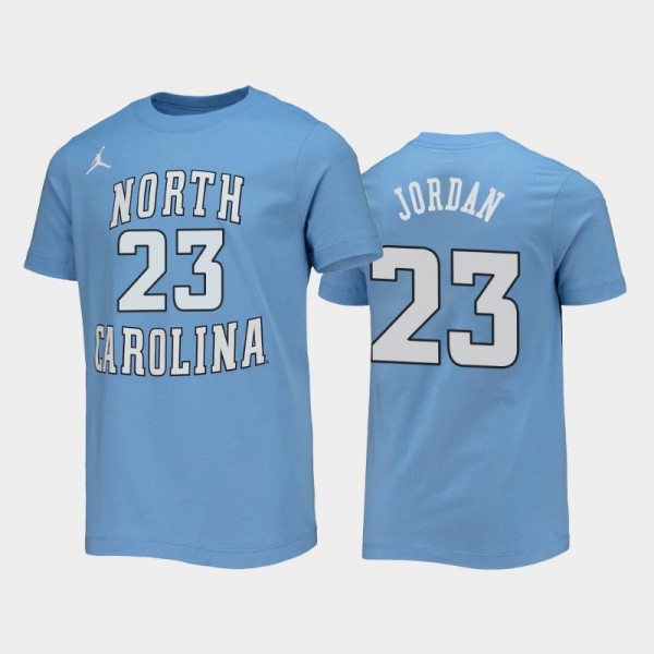 Youth North Carolina Tar Heels Michael Jordan #23 Name Number Blue T-Shirt