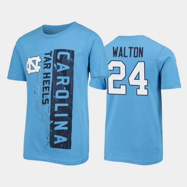 Youth North Carolina Tar Heels Kerwin Walton #24 Challenger Blue T-Shirt