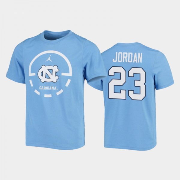 Youth North Carolina Tar Heels Michael Jordan #23 Performance Blue T-Shirt